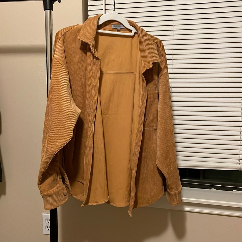 Orange/yellow corduroy Shacket (never worn)